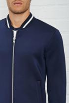 21 Men Men's  Scuba Knit Varsity Jacket