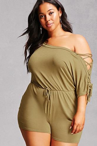Forever21 Plus Size One-shoulder Romper