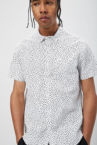 Forever21 Classic Abstract Dot Print Shirt