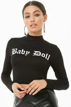 Forever21 Baby Doll Mock Neck Top