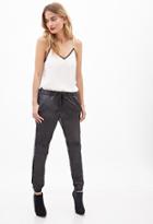 Forever21 Faux Leather Drawstring Joggers