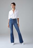 Forever21 Women's  High-waisted Flare Jeans (medium Denim)