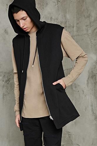 Forever21 Sleeveless Zip-up Hoodie