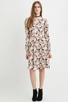 Forever21 Contemporary Pleated Floral Print Dress