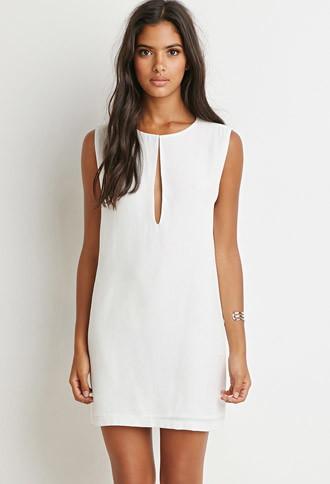 Forever21 Slit-neck Textured Dress