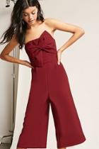 Forever21 Soieblu Bow-front Gaucho Jumpsuit