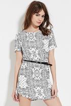Forever21 Women's  Belted Paisley Dress