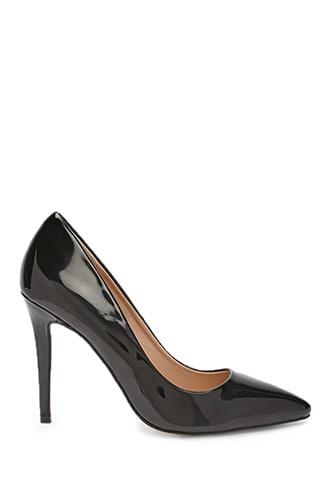 Forever21 Pointed Faux Patent Leather Pumps