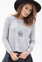 Forever21 Long-sleeved Marled Top