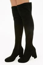 Forever21 Faux Suede Over-the-knee Sock Boots