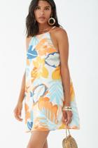 Forever21 Tropical Print Chiffon Dress