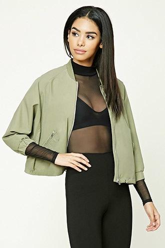 Forever21 Dolman-sleeve Bomber Jacket