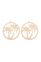 Forever21 Palm Tree Pendant Drop Earrings