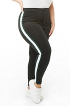 Forever21 Plus Size Striped-trim Knit Pants