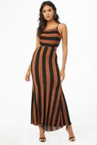 Forever21 Striped Lace-up Crisscross Cami Dress