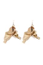 Forever21 Textured & Smooth Crinkled Drop Earrings