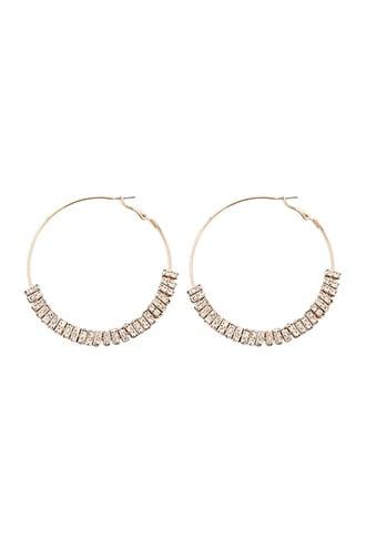 Forever21 Sliding Rhinestone Hoops