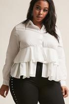 Forever21 Plus Size Shirred Poplin Shirt