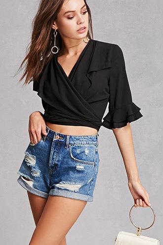 Forever21 Goldie London Ruffle Blouse
