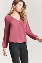 Forever21 Chiffon Peasant Sleeve Top
