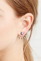 Forever21 Spiked Faux Stone Ear Jackets (antic Gold/blue)