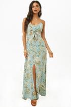 Forever21 Knotted Floral Print Maxi Dress