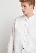 21 Men Men's  Classic Button-collar Shirt (white)