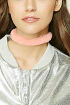 Forever21 Pink Fuzzy Faux Fur Choker