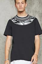 21 Men Men's  Chain Necklace Camo Print Tee