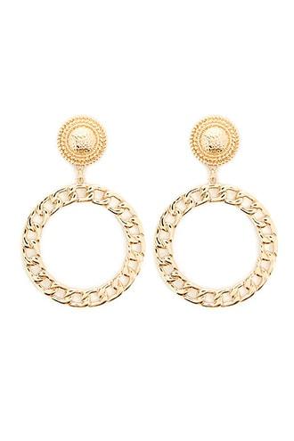 Forever21 Chain Link Hoop Drop Earrings