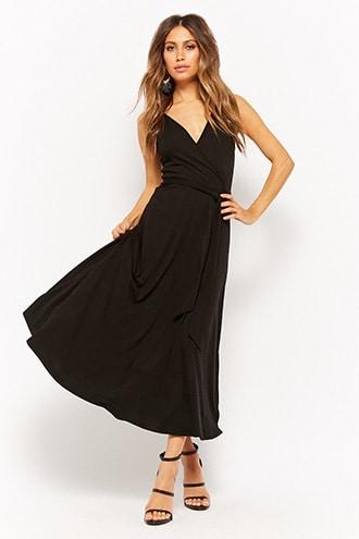 Forever21 Belted Surplice Midi Dress