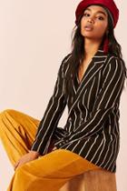 Forever21 Stripe Double-breasted Blazer