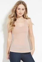 Forever21 Plus Women's  Light Pink Classic Ribbed Racerback Tank