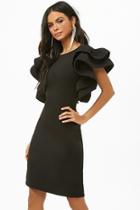 Forever21 Structured Ruffle-sleeve Dress