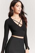 Forever21 Strappy Ribbed Knit Crop Top