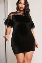 Forever21 Plus Size Velvet And Lace Dress
