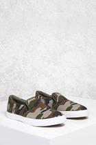 Forever21 Camo Print Canvas Slip-ons