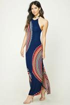 Forever21 Halter Geo Print Maxi Dress