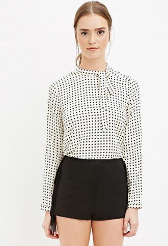 Forever21 Women's Black Fringed Faux Suede Shorts