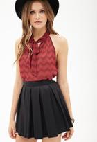 Forever21 Contemporary Chevron Tulip Back Blouse