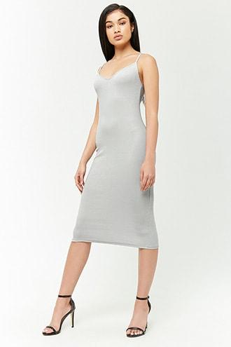 Forever21 Ribbed V-neck Midi Dress
