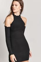 Forever21 Ruffled Open-shoulder Dress