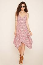 Forever21 Women's  Pink Abstract Print Cami Dress