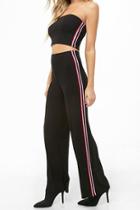 Forever21 Ribbed Striped-side Wide-leg Pants