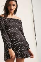 Forever21 Star Satin Off-the-shoulder Dress