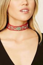 Forever21 Beaded Floral Choker