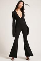 Forever21 Ribbed V-neck Jumpsuit