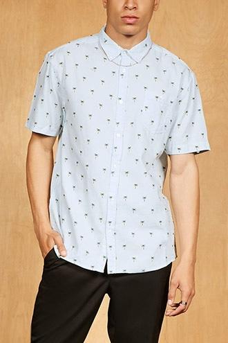Forever21 Alpha Beta Palm Tree Shirt