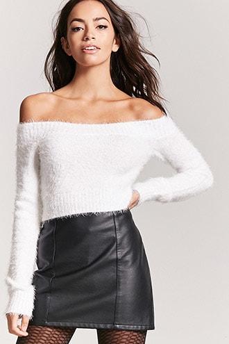 Forever21 Fuzzy Eyelash-knit Sweater