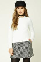 Forever21 Chevron-patterned Wool-blend Skirt